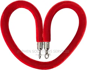 Stanchion Rope, Red Rope Safety Barrier For Hotel