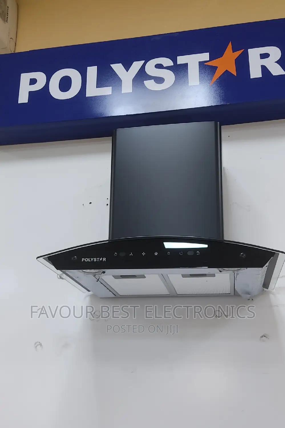 Polystar 60cm Extractor Range Hood Tempered Glass Cabinet