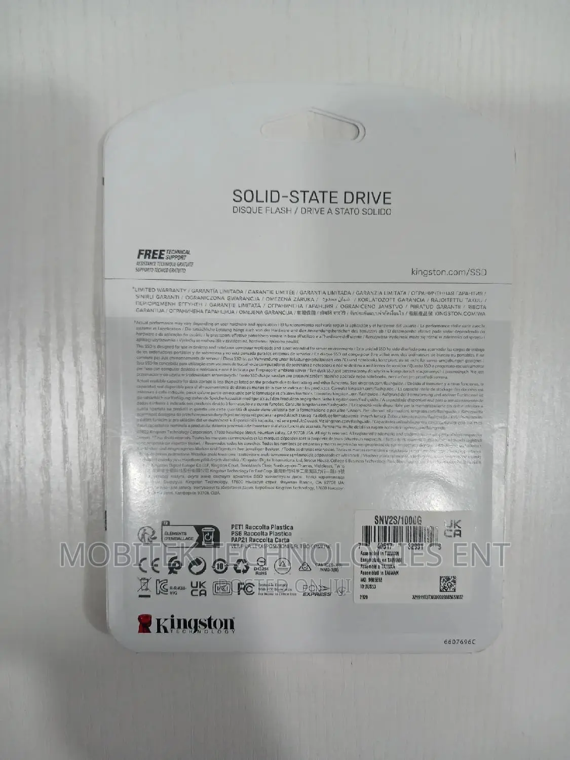1tb Kingston Nv2 Pcie 4.0 Gen4 X4 M.2 Nvme Solid Drive