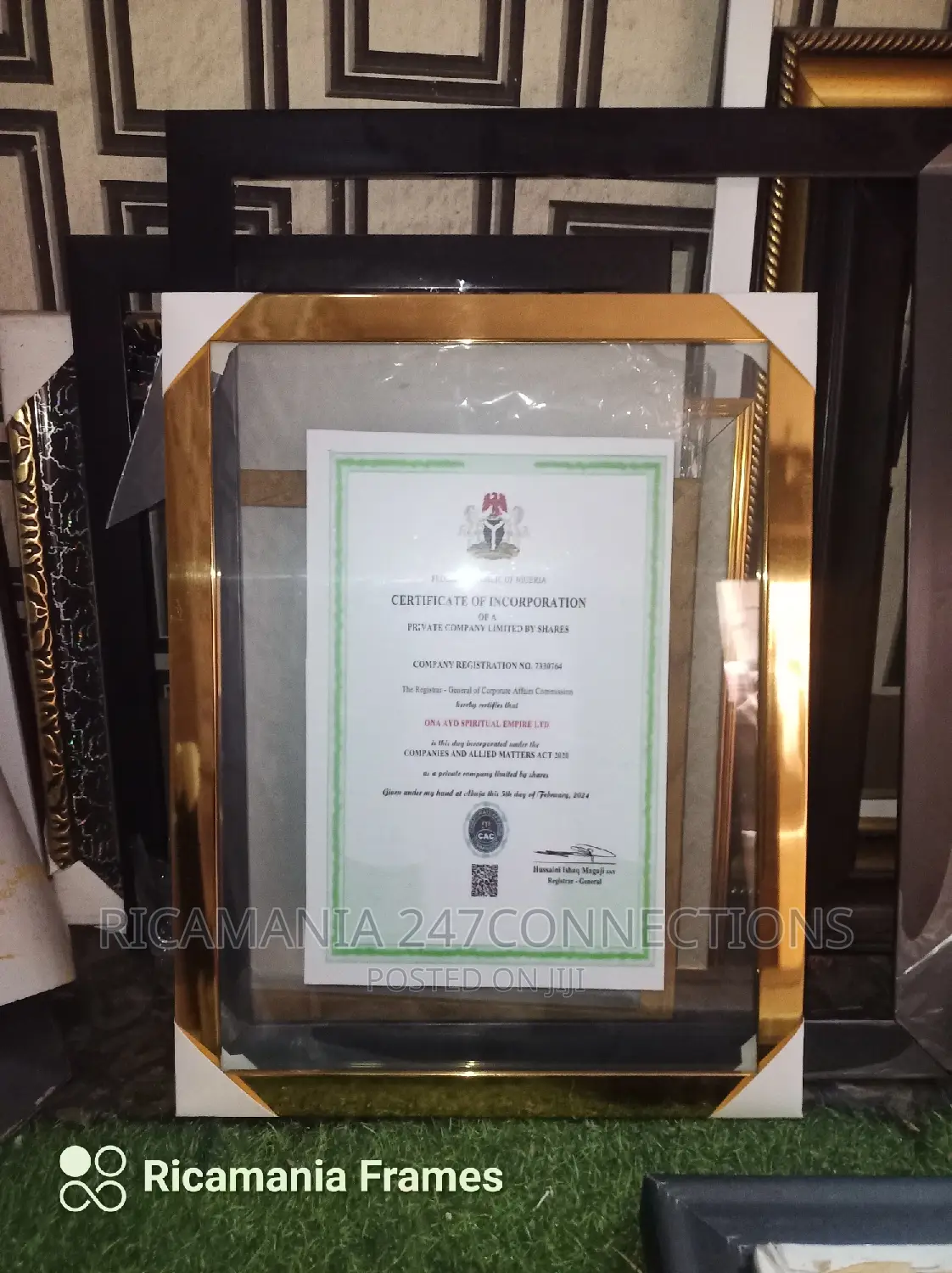 Unique Certificate Transparent Glass Frames