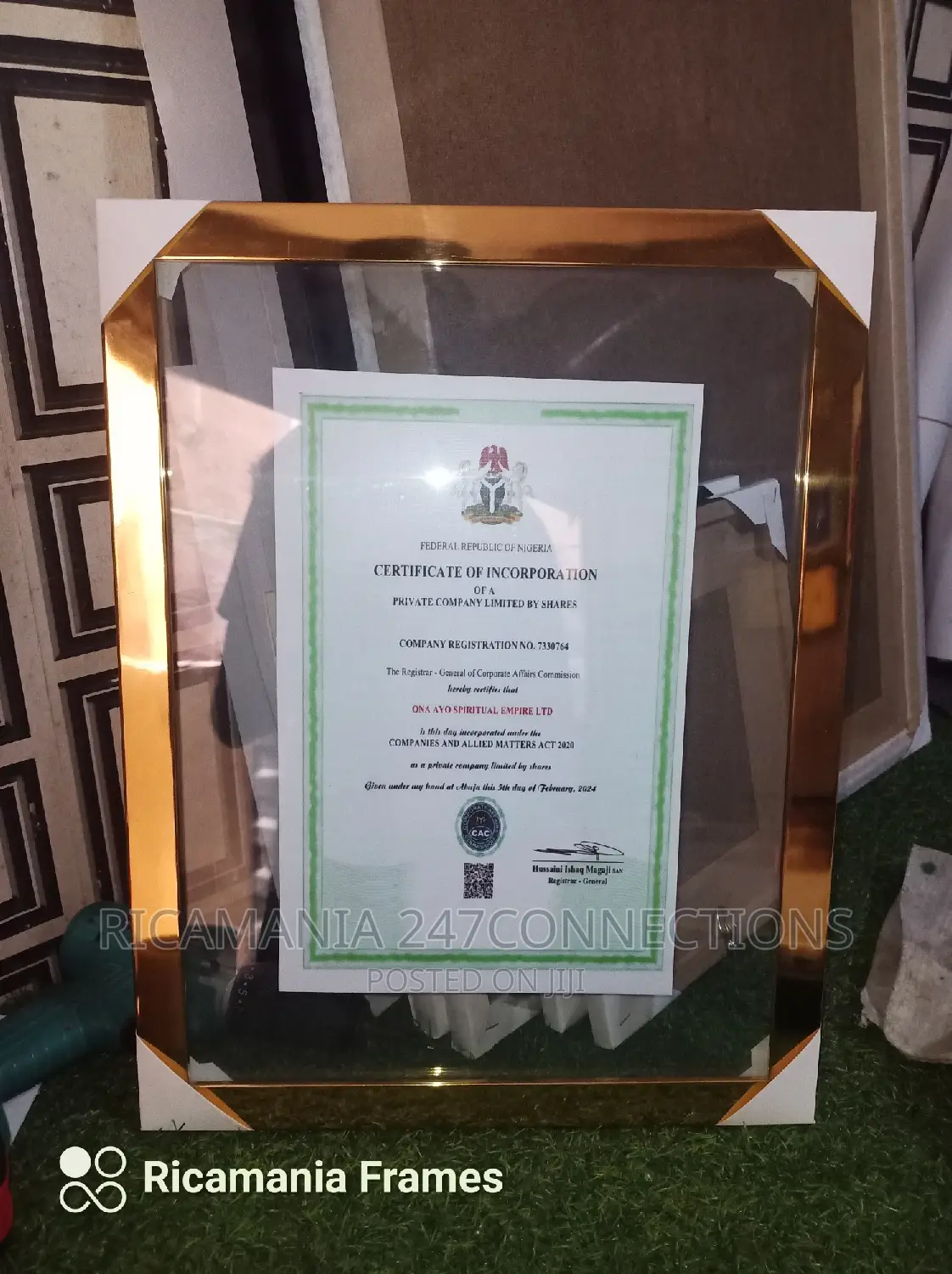 Unique Certificate Transparent Glass Frames