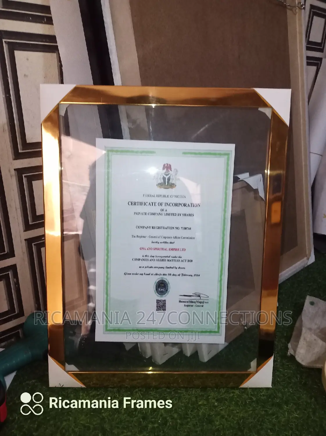 Unique Certificate Transparent Glass Frames