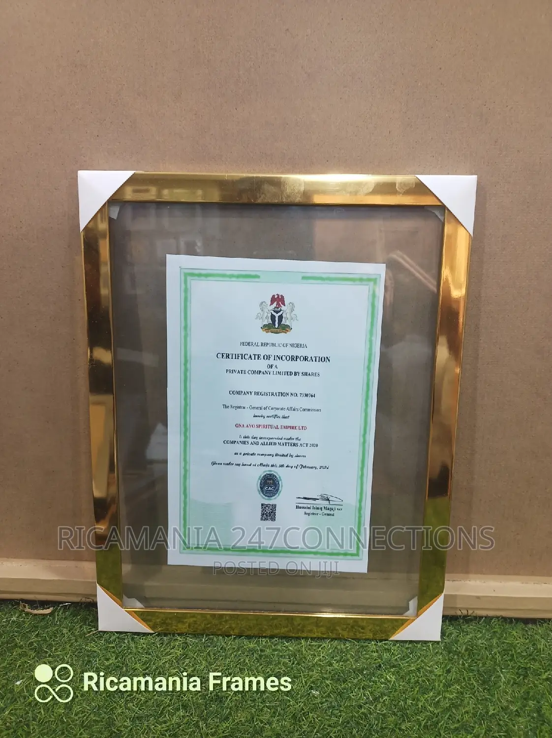 Unique Certificate Transparent Glass Frames