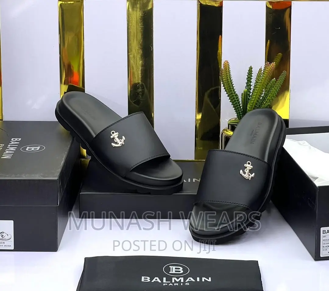 Original Leather BALMAIN Anchor Slide