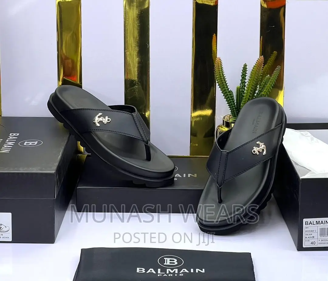 Original Leather BALMAIN Anchor Slide