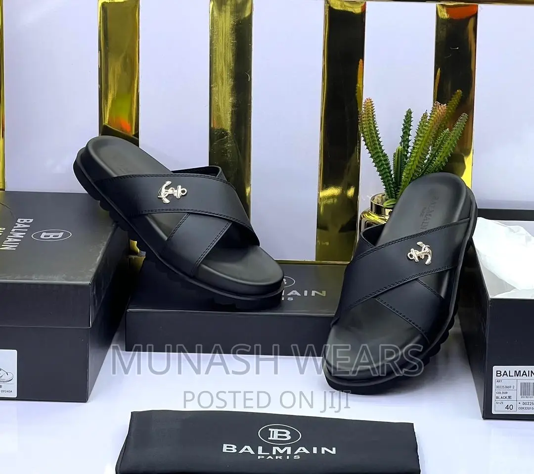Original Leather BALMAIN Anchor Slide