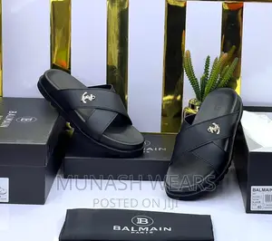 Original Leather BALMAIN Anchor Slide