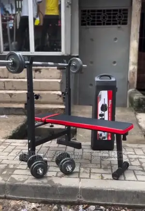 Foldable Weights Bench And 50kg Box