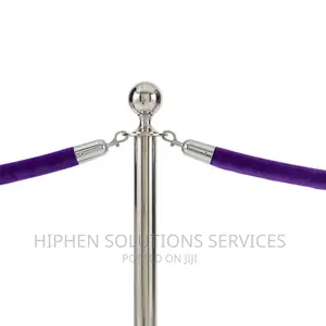 Feet Purple Velvet Stanchion Rope, 2 Pack Crowd Control