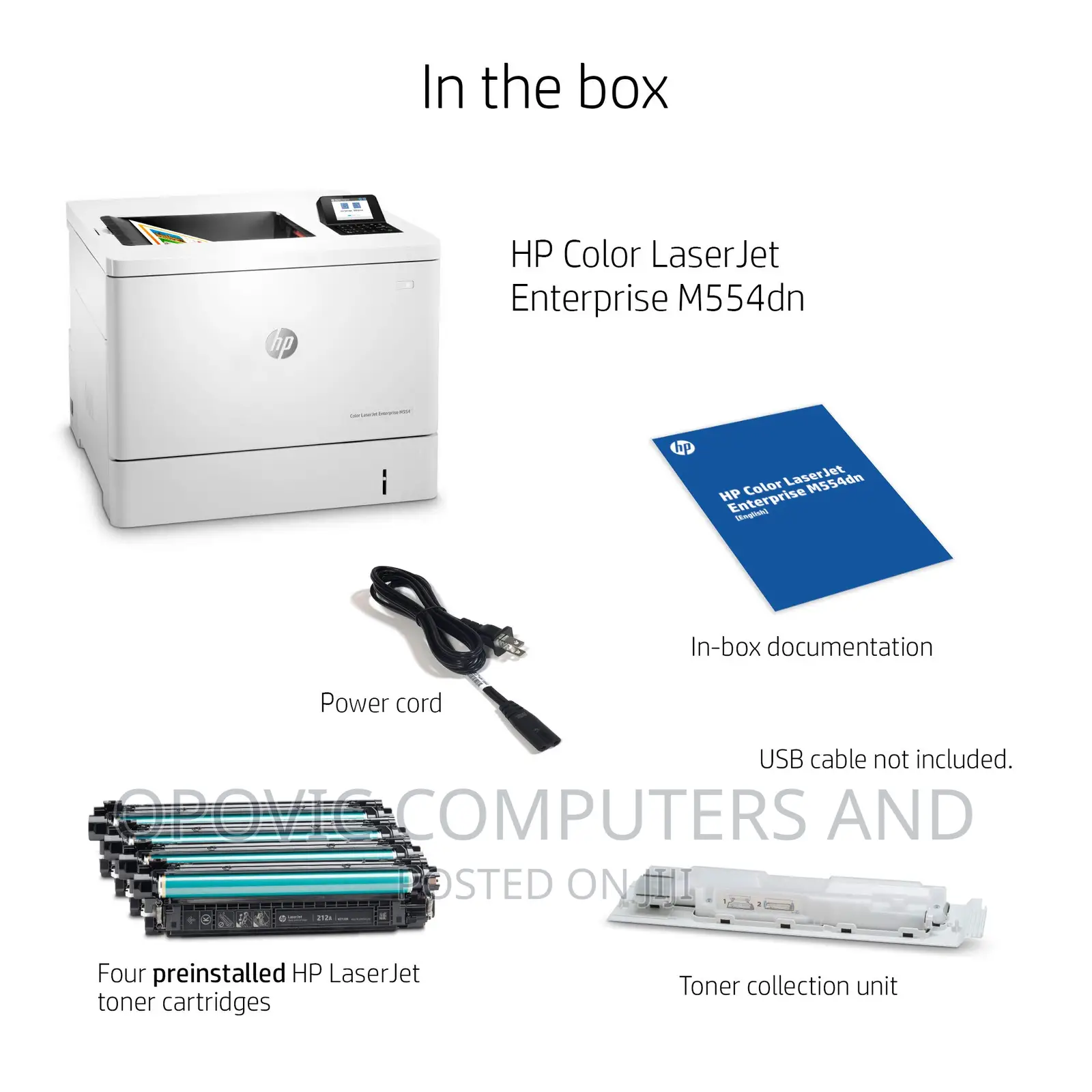 HP Color Laserjet Enterprise M554dn Printer