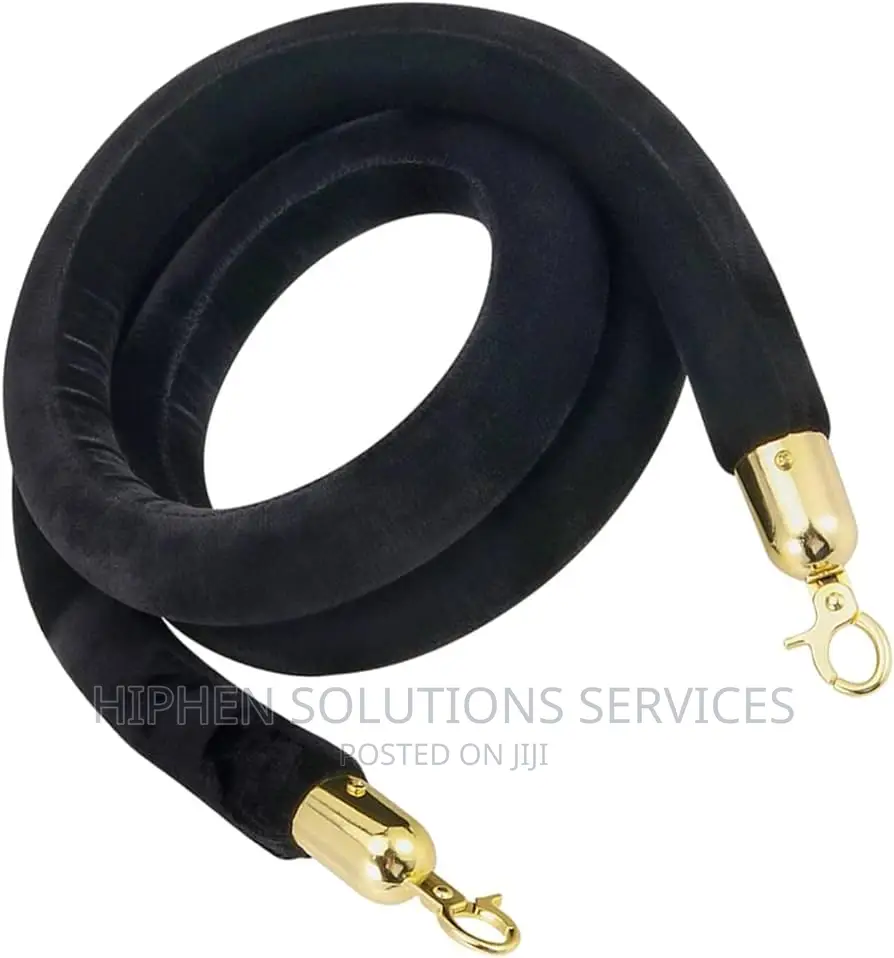 Rope For Stanchion Queue Barrier Black