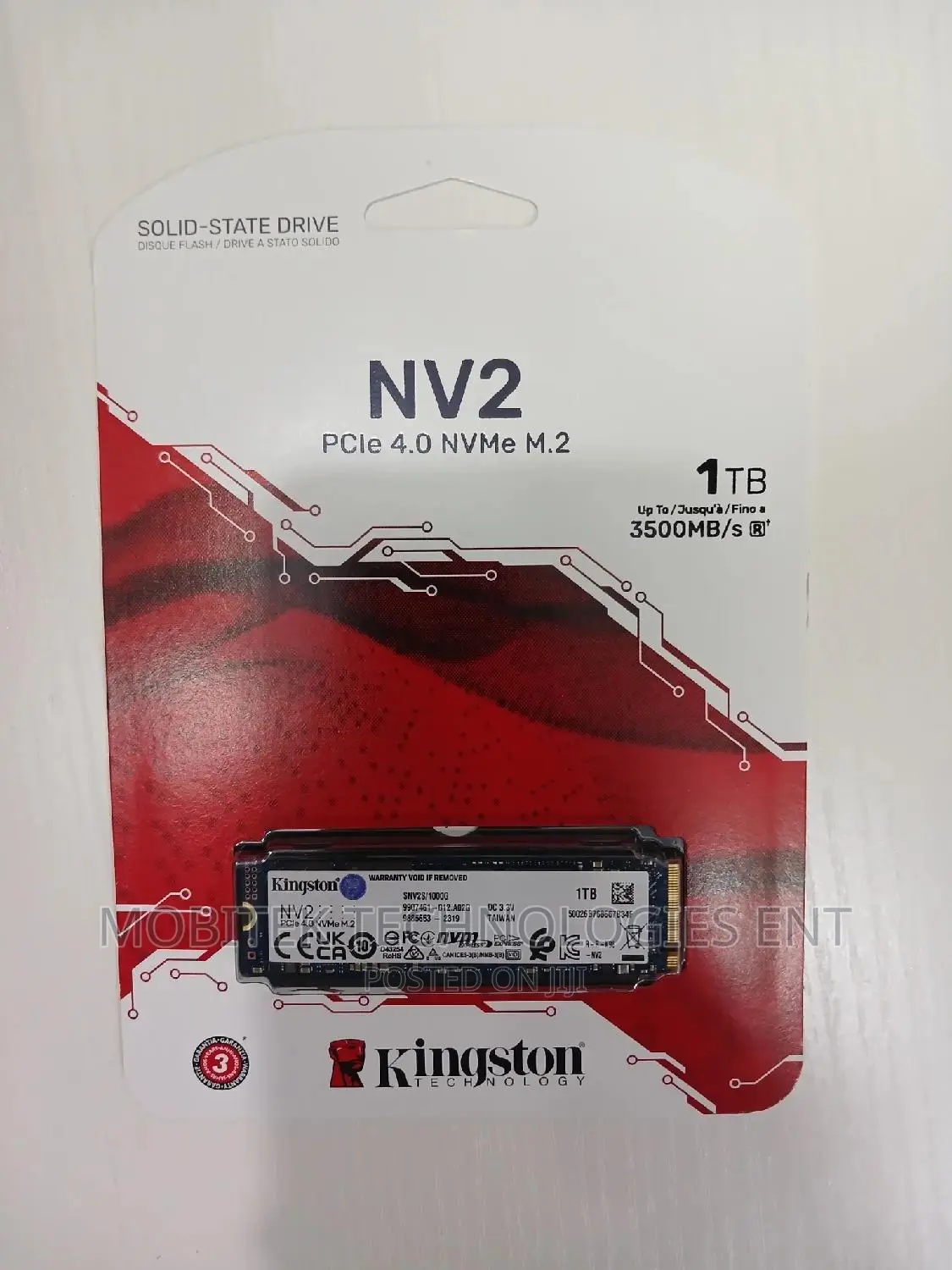 1tb Kingston Nv2 Pcie 4.0 Gen4 X4 M.2 Nvme Solid Drive
