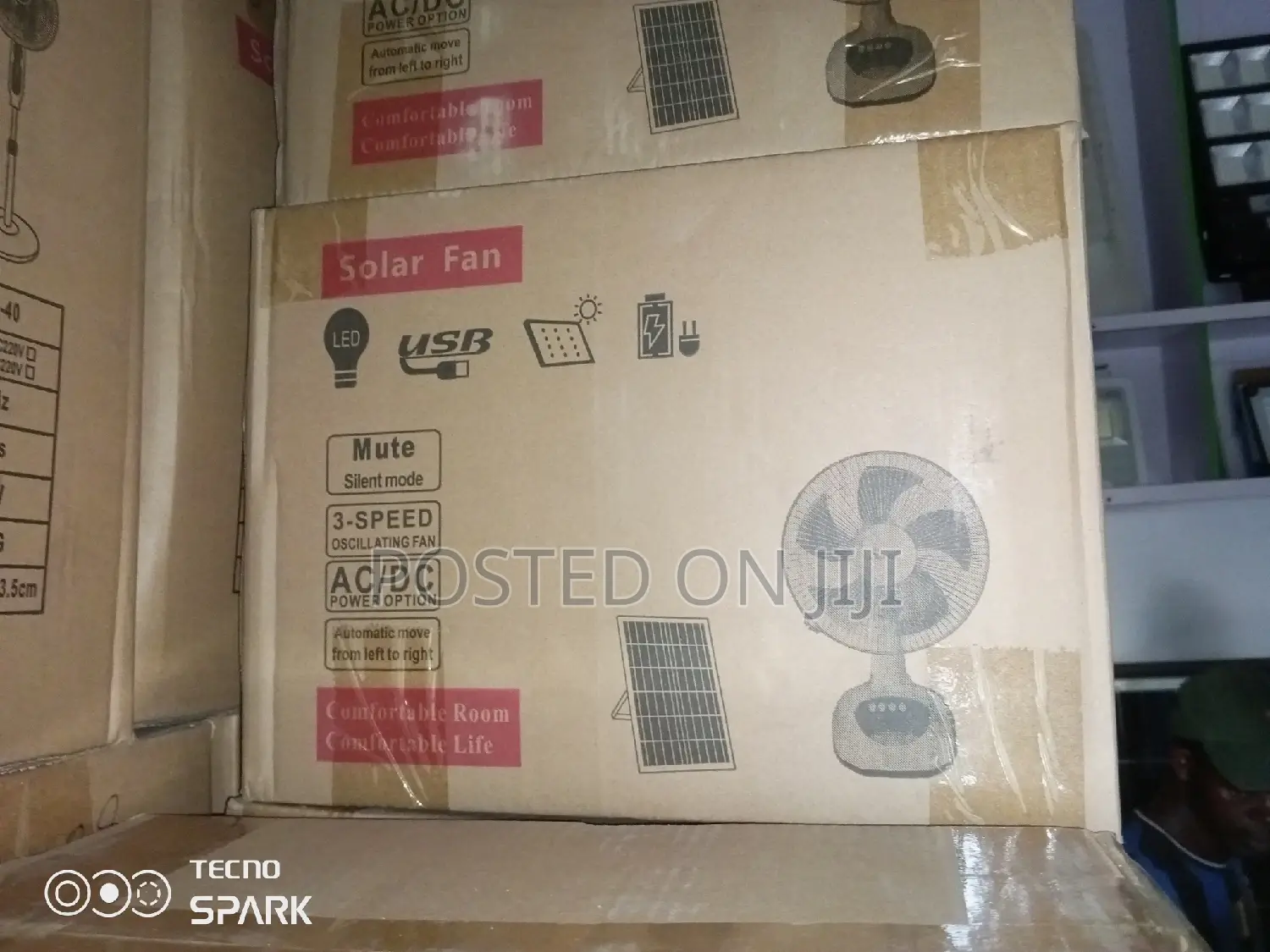 Solar Rechargeable AC DC Table Fan