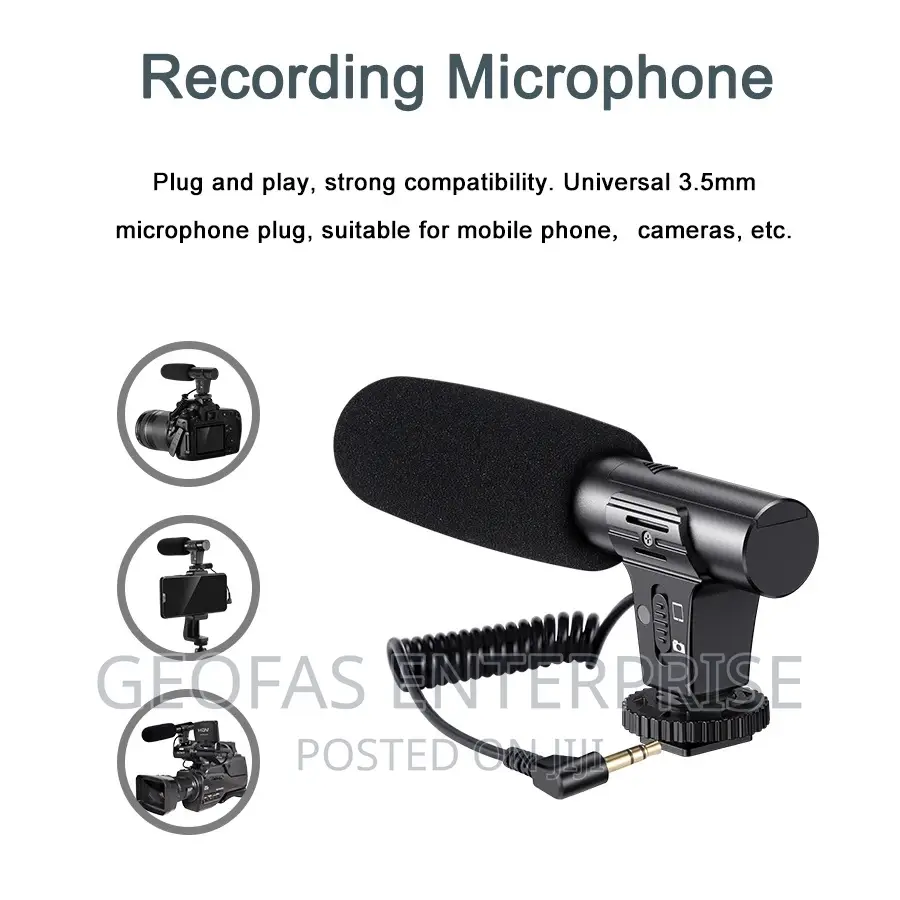 LED Vlogging Tripod Stand With Microphone