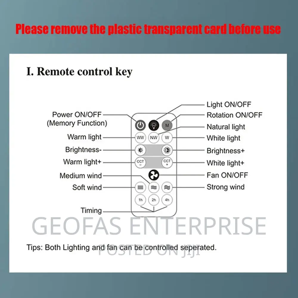 Adjustable LED Rotating Ceiling Fan