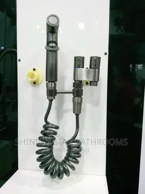 Gun Grey Double Control Angle Valve With Pressing Shower