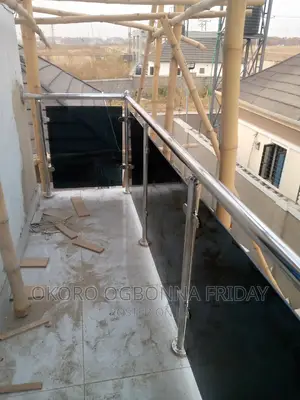 Handrail With Dark Gray Glass