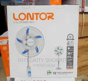 Lontor 18-Inch Rechargeable Standing Fan