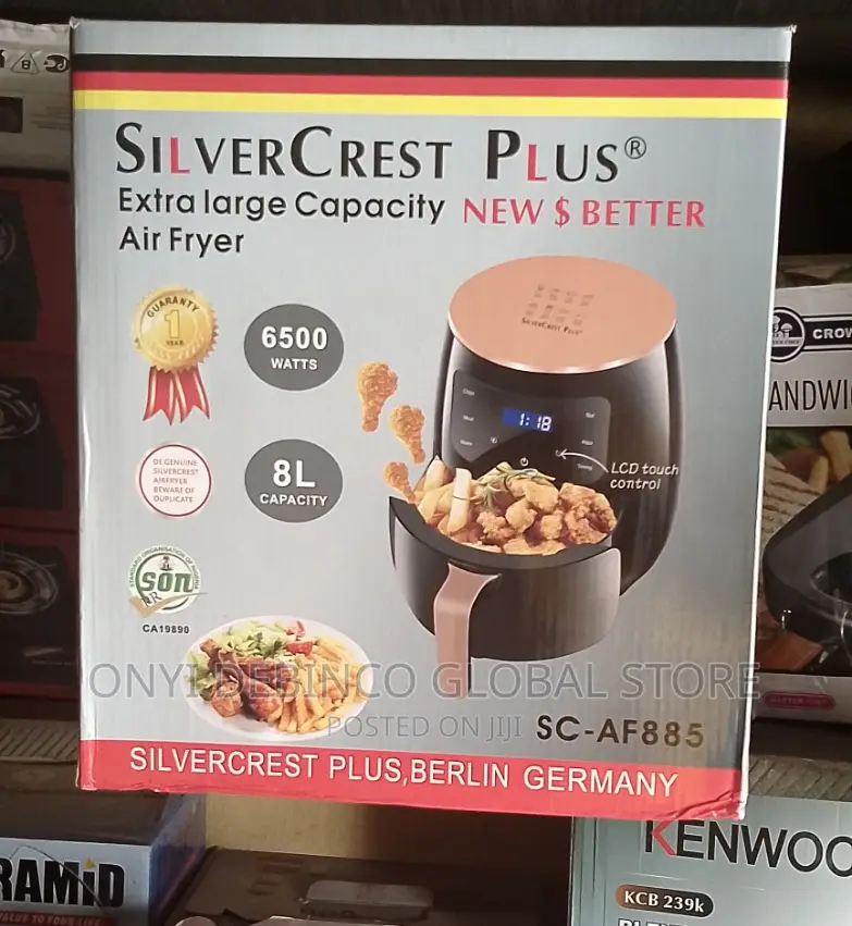 Silver Crest 8L Plus Extra Large Capacity Digital Airfryer