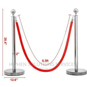 Post Rope For Queue Divider Crowd Control Of Hotel