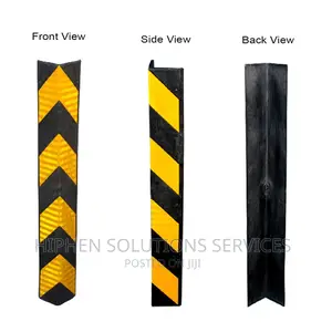 Black L Shape Rubber Column Guard, Size: 800MM