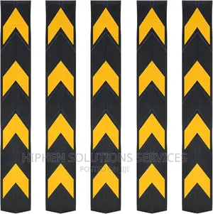 Black & Yellow L Shape Rubber Corner Guard, For Road Safety