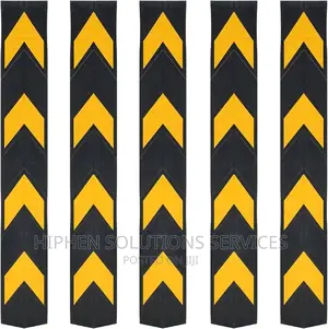 Black And Yellow Smooth Rubber Corner Guard For Wall