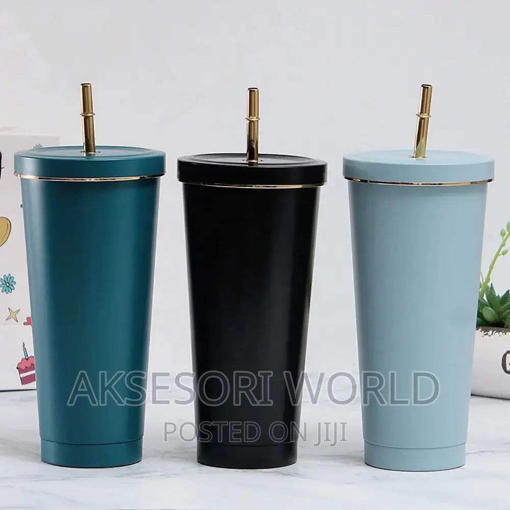 750ml Stainless Steel Vacuum Straw Cup Mug