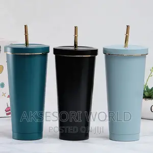 750ml Stainless Steel Vacuum Straw Cup Mug