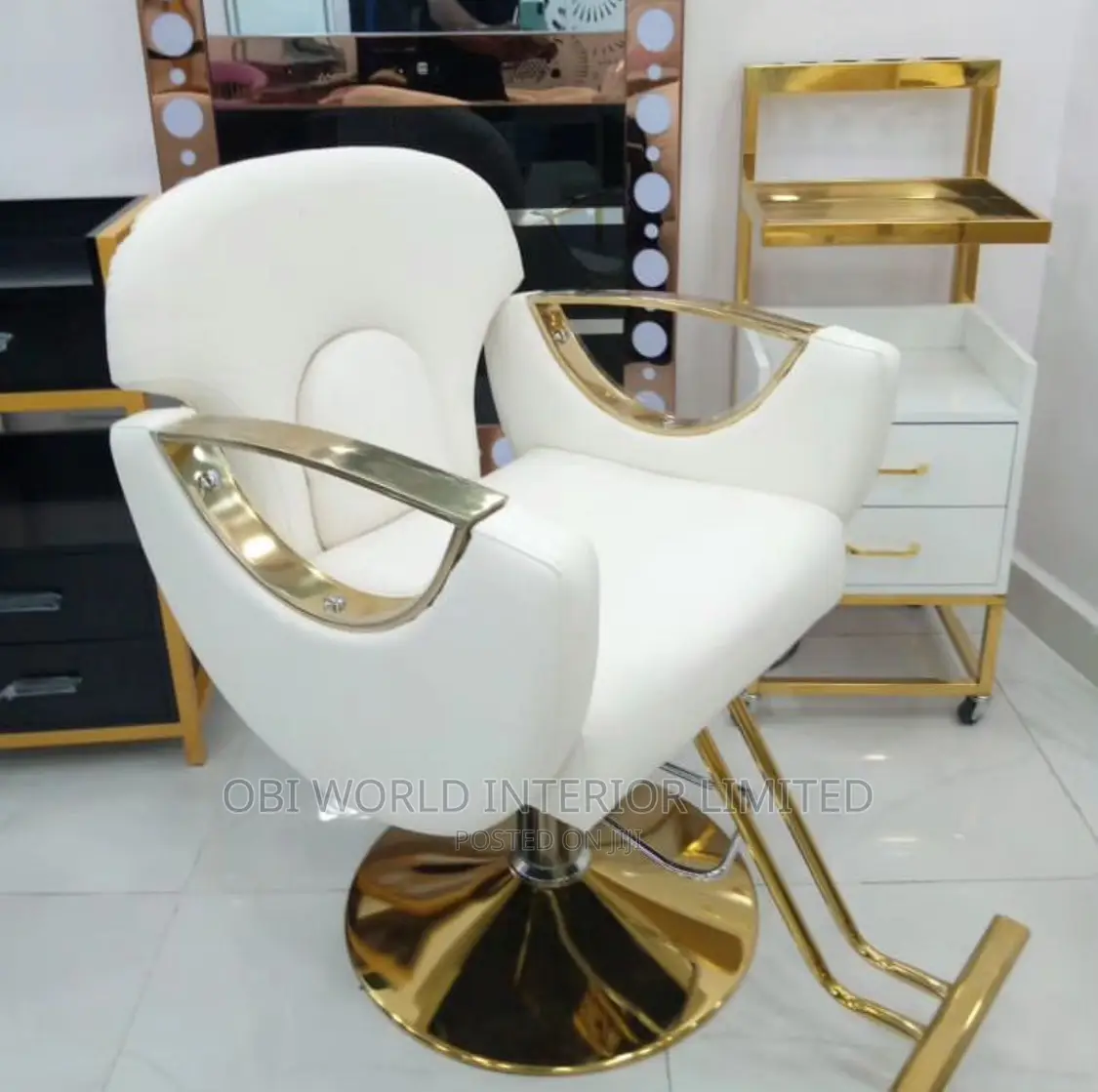 Barber Salon Chair Latest White