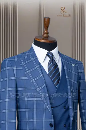 Quality Turkish Bespoke Checkered Men’S Suit