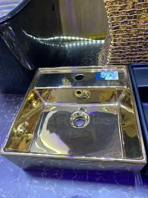 Square Pure Gold Basin