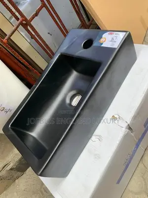 Matt Black Rectangle Wall Hung Basin