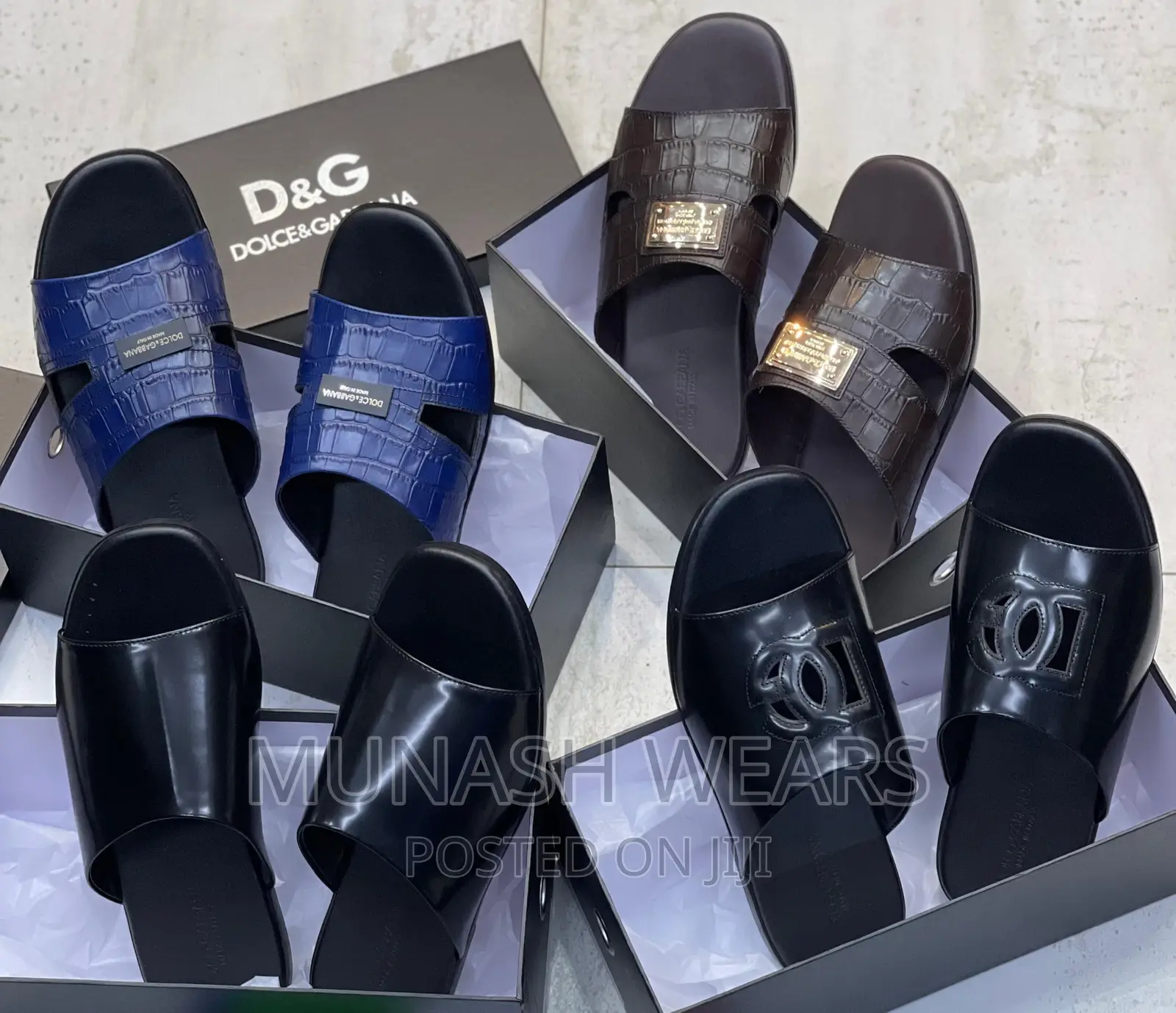 Original D G Leather Slipers