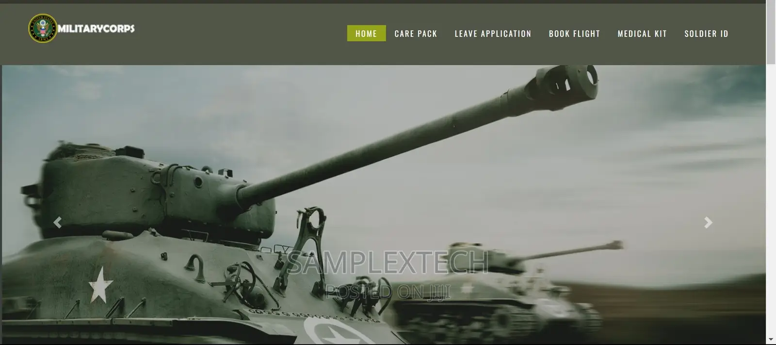 Military Website Designer