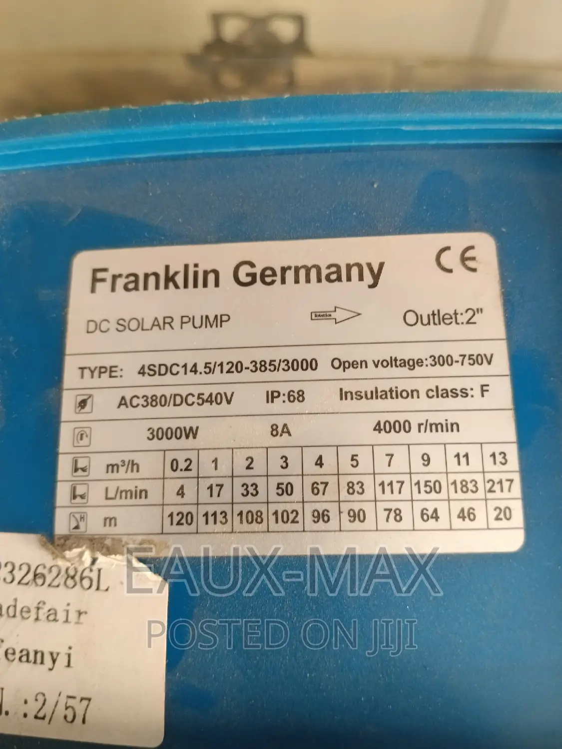 Franklin Germany Solar Submersible Pump