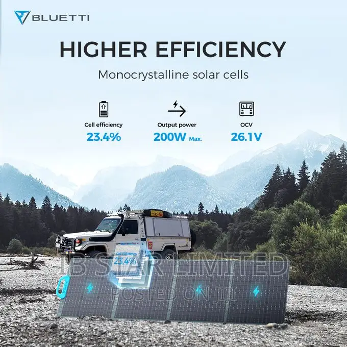 BLUETTI PV200: Foldable, Portable, Waterproof Solar Power