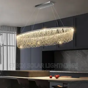 800 New Luxury L E D Silver Chain Dropping Chandelier Light