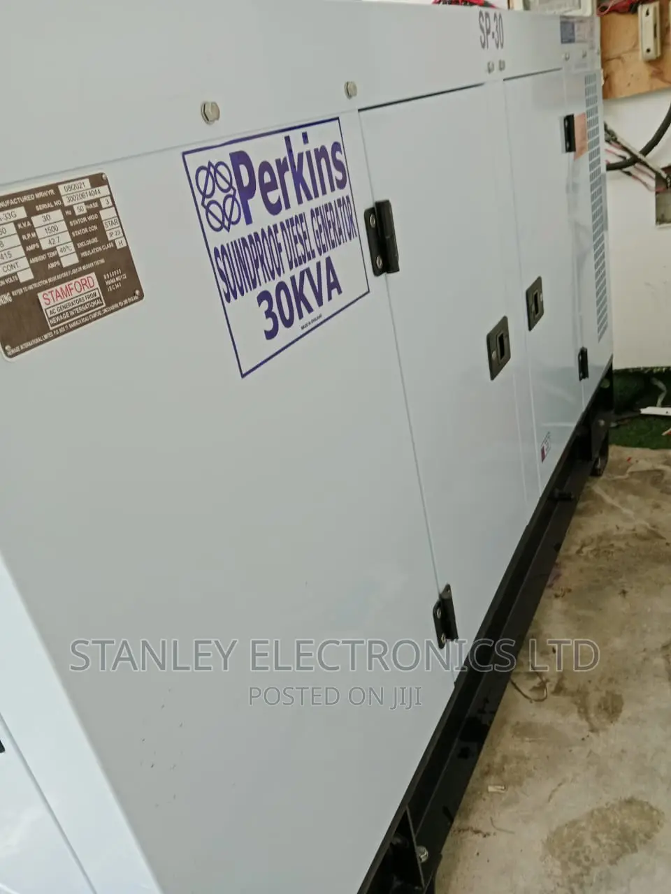 30kva Perkins Soundproof Generator 100percet Copper Coil