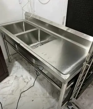 Double Washing Sink With Side