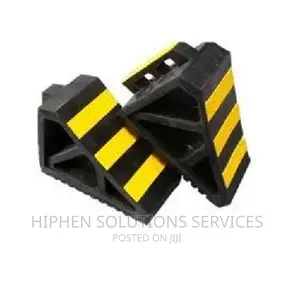 Black Wheel Stopper, For Road Safety