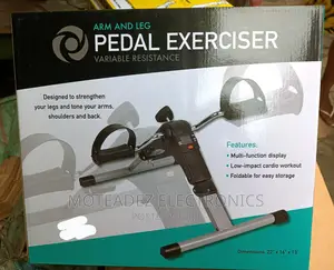 Foldable Arm and Leg Pedal Exerciser With Variable Resistance/Display
