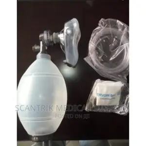 White Silicon Resuscitator Adult Ambu Bag