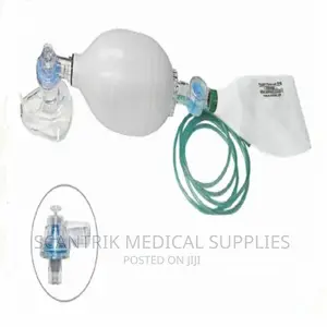 White Silicon Resuscitator Ambu Bag