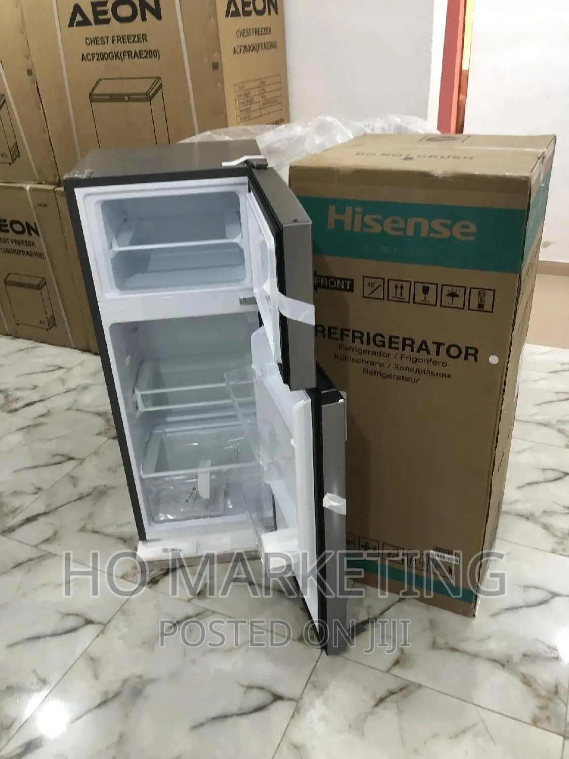 New in Double Door Refrigerator Hisense 124 Liters