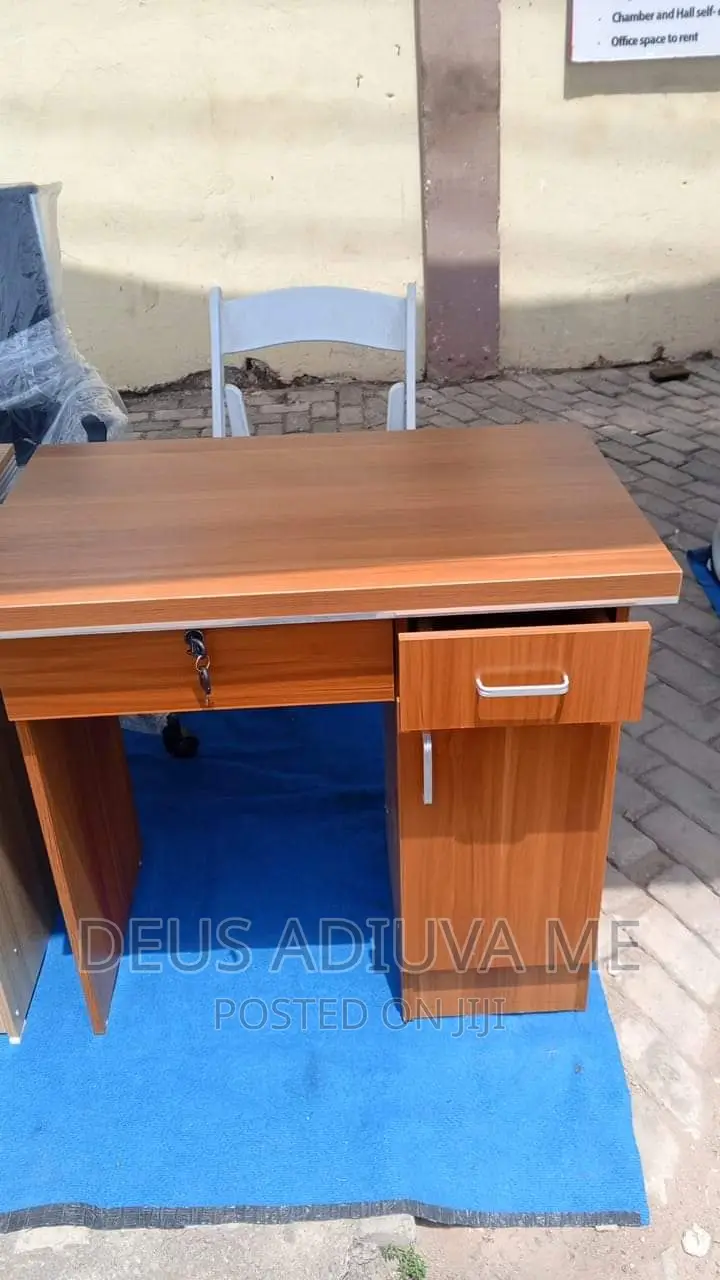Office Table With Drawers and Cupboards