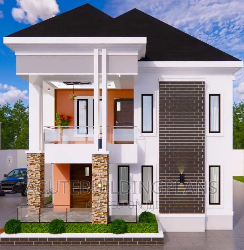 4 Bedrooms Architectural Duplex Design