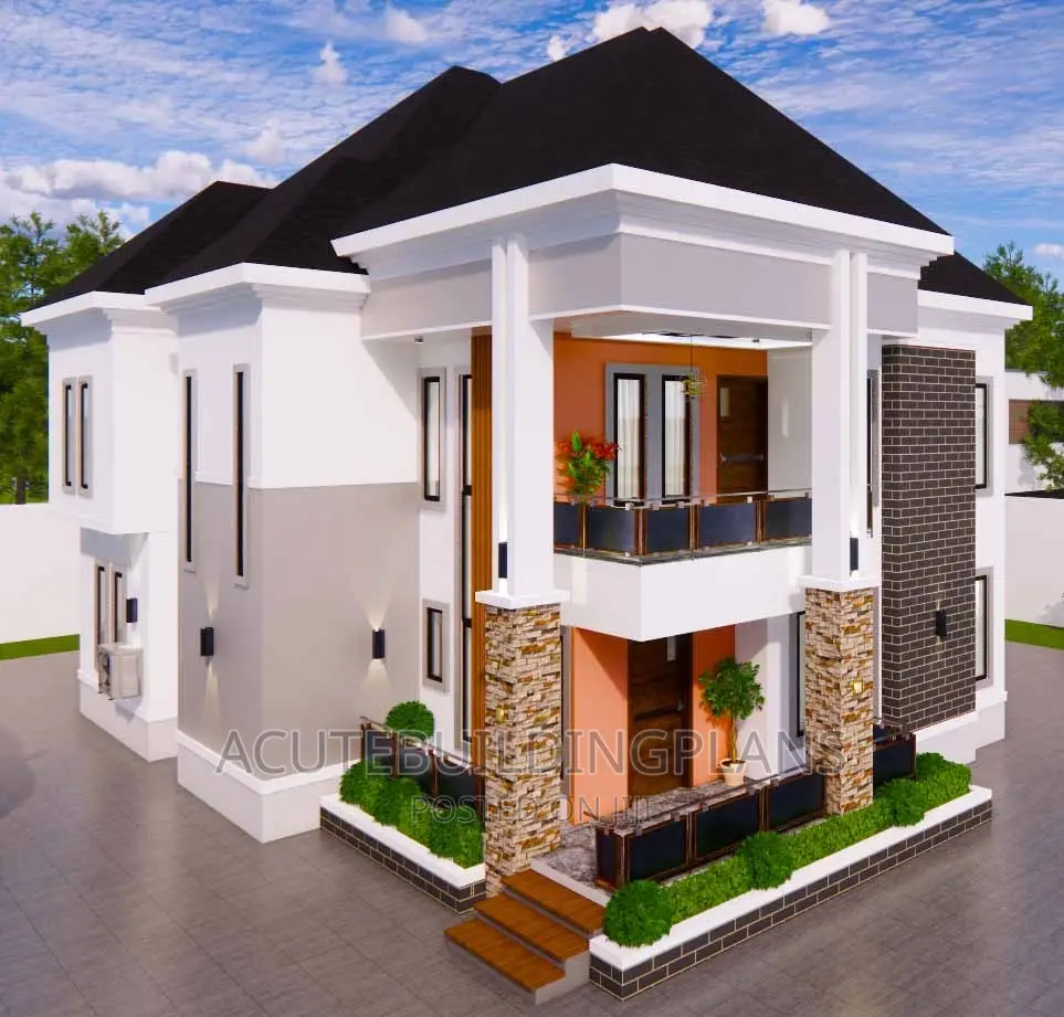 4 Bedrooms Architectural Duplex Design