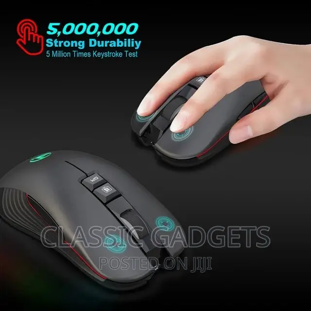 Rechargeable USB Wireless Gaming Mouse for Desktop Laptop