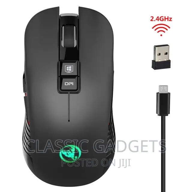 Rechargeable USB Wireless Gaming Mouse for Desktop Laptop